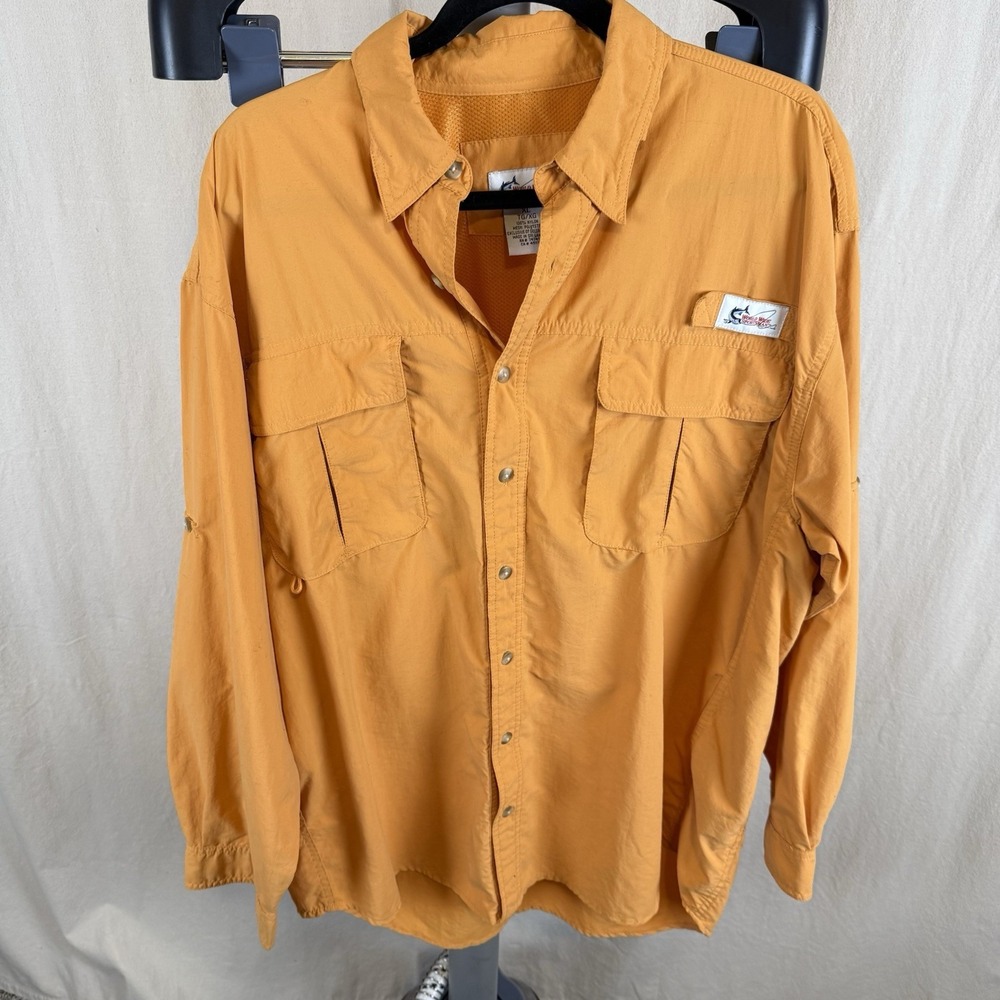 World Wide Sportsman XL Long Sleeve Fishing Shirt, Orange - Vented